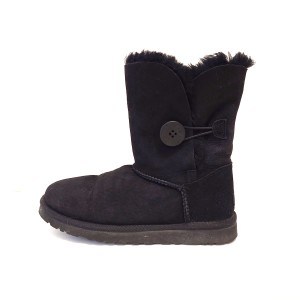 アグ UGG ブーツ JAPAN 24 レディース - 黒 ムートン【中古】20240531