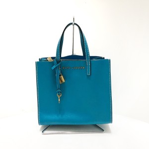 マークジェイコブス MARC JACOBS トートバッグ レディース 美品 ミニグラインド M0013268 ブルー レザー【中古】20240518