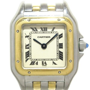 カルティエ Cartier 腕時計 パンテールSM W25029B6 レディース SS×K18YG/2ロウ アイボリー【中古】20240428