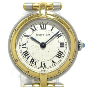 カルティエ Cartier 腕時計 パンテール ヴァンドームSM レディース SS×K18YG/2ロウ アイボリー【中古】20240428