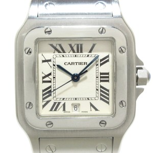 カルティエ Cartier 腕時計 サントスガルベLM W20060D6 メンズ SS アイボリー【中古】20240428