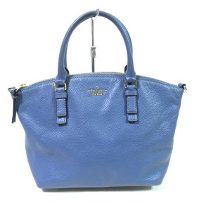 ケイトスペード Kate spade ハンドバッグ レディース - PXRU7835 ブルーグレー レザー【中古】20240606