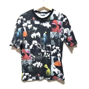 ディオールオム Dior HOMME 半袖Tシャツ サイズXS メンズ 美品 - 863J621B0506 黒×レッド×マルチ クルーネック【中古】20240527