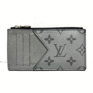 ルイヴィトン LOUIS VUITTON コインケース タイガラマ レディース 美品 コインカードホルダー M30839 シルバー【中古】20240518