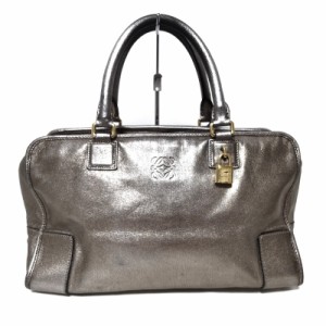 ロエベ LOEWE ハンドバッグ レディース アマソナ36 シルバー レザー【中古】20240601