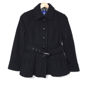 バーバリーブルーレーベル Burberry Blue Label コート サイズ36 S レディース - 黒 長袖/秋/冬【中古】20240526