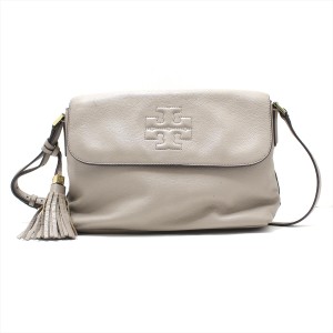 トリーバーチ TORY BURCH ショルダーバッグ レディース - ベージュ レザー【中古】20240514