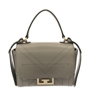 ジバンシー GIVENCHY ハンドバッグ レディース エデン ライトグレー レザー【中古】20240607