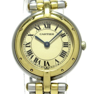 カルティエ Cartier 腕時計 パンテール  ヴァンドーム W25030B6 レディース SS×K18YG/2ロウ アイボリー【中古】20240515