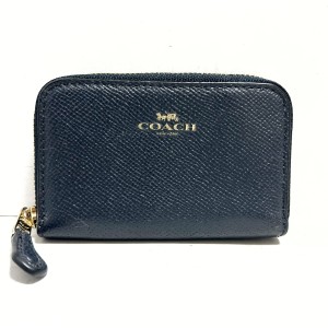 コーチ COACH コインケース レディース - F27569 ダークグレー レザー【中古】20240518