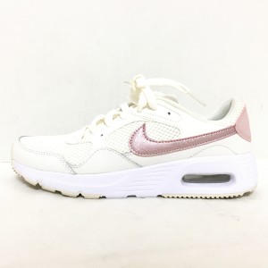 ナイキ NIKE スニーカー 23 レディース エア マックス SC DV6842-100 白×ピンク 化学繊維×合皮【中古】20240513