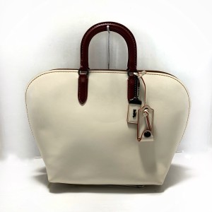 コーチ COACH ハンドバッグ レディース 美品 ダコタ サッチェル 59132 白×レッド レザー【中古】20240521