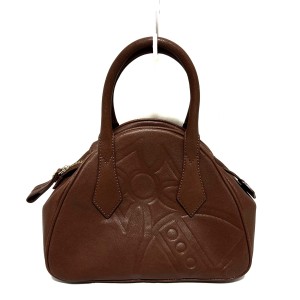 ヴィヴィアンウエストウッド VivienneWestwood ハンドバッグ レディース - ダークブラウン レザー【中古】20240602