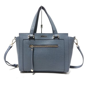 フルラ FURLA ハンドバッグ レディース - グレー レザー【中古】20240611