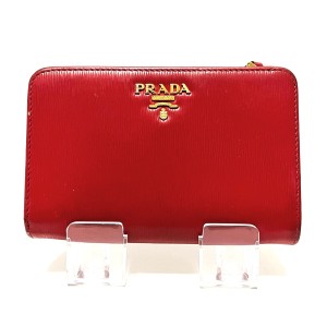 プラダ PRADA 2つ折り財布 レディース - ピンク レザー【中古】20240519