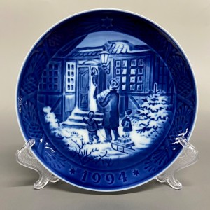 ロイヤルコペンハーゲン ROYAL COPENHAGEN 小物 レディース 美品 - ブルー×白×マルチ 1994年 イヤープレート 陶器【中古】20240604