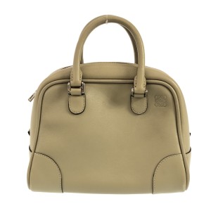 ロエベ LOEWE ハンドバッグ レディース アマソナ75スモール 301.30.L01 カーキ レザー【中古】20240605