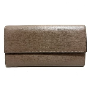 フルラ FURLA 長財布 レディース 美品 - グレーベージュ レザー【中古】20240527