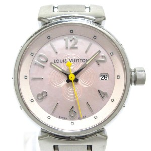 ヴィトン LOUIS VUITTON 腕時計 タンブール Q1216 レディース ピンクシェル【中古】20240519