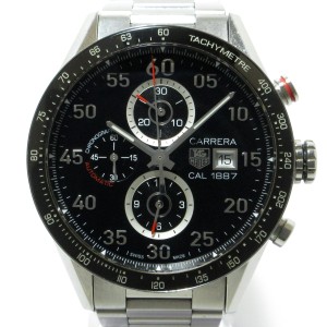 タグホイヤー TAG Heuer 腕時計 カレラ CAR2A10.BA0799 メンズ SS/クロノグラフ/裏スケ 黒【中古】20240414