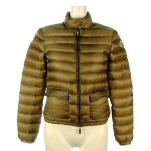 モンクレール MONCLER ダウンジャケット サイズ00 XS レディース LANS(ランス) カーキベージュ 長袖/秋/冬【中古】20240606