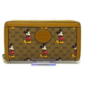 グッチ GUCCI 長財布 レディース - 602532 ブラウン Disneyコラボ PVC(塩化ビニール)【中古】20240528