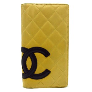 シャネル CHANEL 長財布 レディース カンボンライン ライトブラウン ラムスキン【中古】20240528