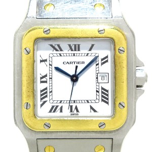 カルティエ Cartier 腕時計 サントスガルベLM メンズ 白【中古】20240526