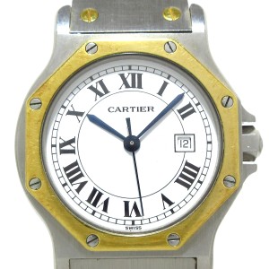 カルティエ Cartier 腕時計 サントスオクタゴン ボーイズ 白【中古】20240526
