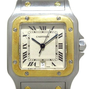 カルティエ Cartier 腕時計 サントスガルベLM 187901 メンズ アイボリー【中古】20240526