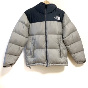 ノースフェイス THE NORTH FACE ダウンジャケット サイズM メンズ - ライトグレー×ダークグレー 長袖/冬【中古】20240611