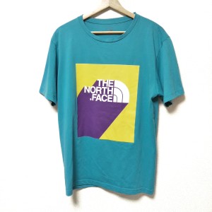 ノースフェイス THE NORTH FACE 半袖Tシャツ サイズXL メンズ - ライトブルー×イエロー×パープル クルーネック【中古】20240606