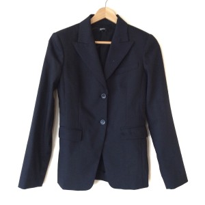 ジルサンダー JILSANDER ジャケット サイズ32 XS レディース - ダークネイビー 長袖/肩パッド/NAVY/春/夏【中古】20240524