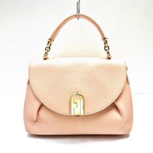 フルラ FURLA ハンドバッグ レディース 美品 プリムラ ライトピンク レザー【中古】20240611