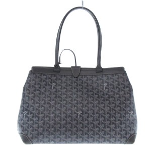 ゴヤール GOYARD トートバッグ レディース ベルシャスPM ダークグレー コーティングキャンバス×レザー【中古】20240528