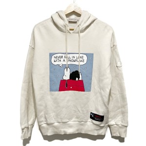 モンクレール MONCLER パーカー サイズXS レディース 美品 PEANUTS HOODIE アイボリー×ライトブルー×マルチ【中古】20240604