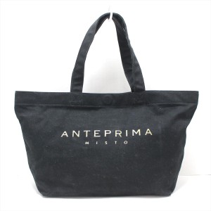アンテプリマミスト ANTEPRIMA MISTO トートバッグ レディース - 黒×ゴールド キャンバス【中古】20240611