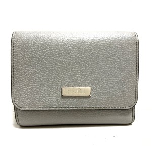 フルラ FURLA 3つ折り財布 レディース 美品 - グレー レザー【中古】20240609