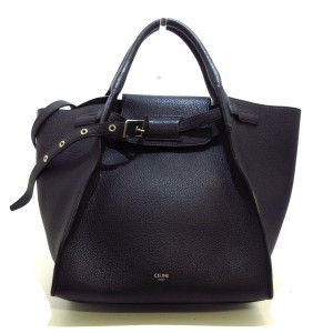 セリーヌ CELINE ハンドバッグ レディース ビッグバッグスモールウィズロングストラップ 黒 2way レザー【中古】20240601