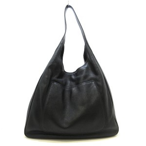 プラダ PRADA ショルダーバッグ レディース ロゴ 黒 レザー【中古】20240529