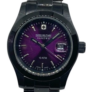 スイスミリタリー SWISS MILITARY 腕時計 HANOWA 02019L レディース パープル【中古】20240601