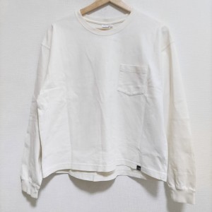 ノースフェイス THE NORTH FACE 長袖Tシャツ サイズM レディース 美品 - NTW32047 アイボリー クルーネック【中古】20240612