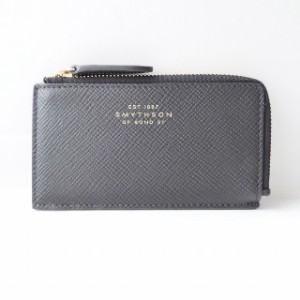 スマイソン SMYTHSON コインケース レディース 美品 - 黒 L字ファスナー/コインケース付き レザー【中古】20240605