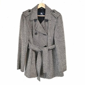 バーバリーロンドン Burberry LONDON コート サイズ11 M レディース - 黒×白 長袖/ショート丈/冬/秋【中古】20240611