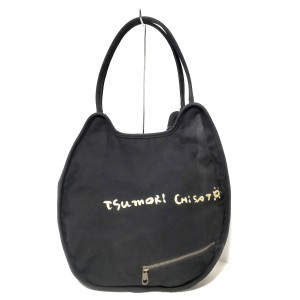 ツモリチサト TSUMORI CHISATO ショルダーバッグ レディース - 黒 キャンバス【中古】20240614