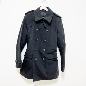 アクアスキュータム Aquascutum トレンチコート サイズ38 M メンズ - 黒 長袖/春/秋【中古】20240614