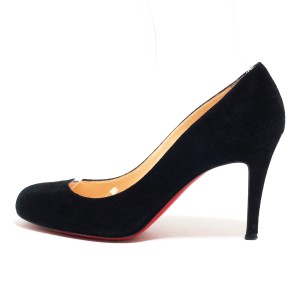 クリスチャンルブタン CHRISTIAN LOUBOUTIN パンプス 35 1/2 レディース - 黒 スエード【中古】20240613