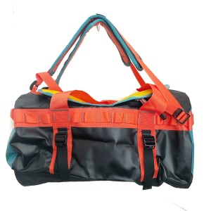 ノースフェイス THE NORTH FACE ボストンバッグ レディース BC DUFFEL S 黒×オレンジ×マルチ 2way/本体ロックなし【中古】20240615