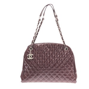 シャネル CHANEL ショルダーバッグ レディース マドモアゼルボーリングバッグ A50558 ボルドー エナメル（レザー）【中古】20240614