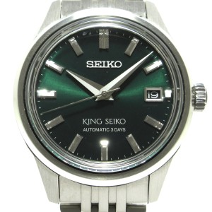 セイコー SEIKO 腕時計 キングセイコー 6R55-00A0/SDKS019 メンズ SS グリーン【中古】20240520